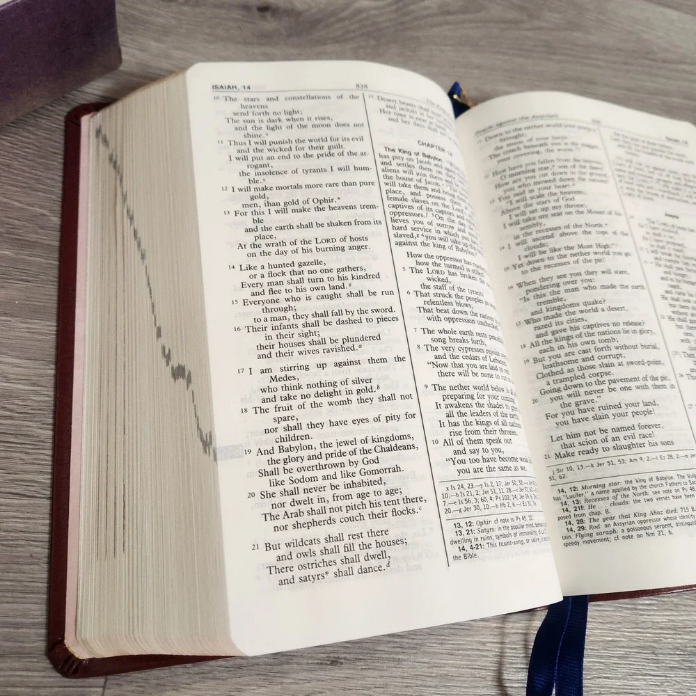 Vintage Saint Joseph New American Bible Red Leather Illustrated Gold Edges Catho